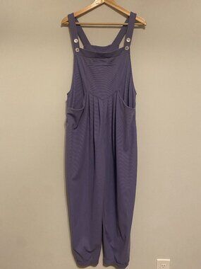 Halara Pocket Waffle Casual Jogger Overalls, XL (12-14), Mellow Purple